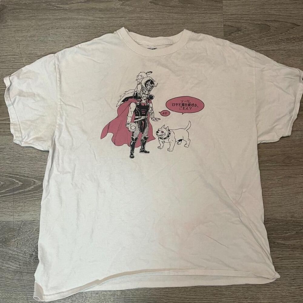 Marvel Men's White and Cream T-shirt